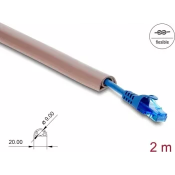Cable sleeve DELOCK 20762 PVC brown 1 pc cable management protective sleeving