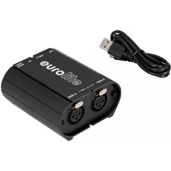 DMX interface EUROLITE USB/LAN-DMX 2x512ch (model 51860117) — USB and Ethernet connection for lighting control