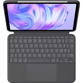 Keyboard Logitech Combo Touch QWERTY Danish Finnish Norwegian Swedish Smart Connector Graphite