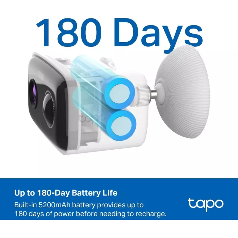 Outdoor battery-powered surveillance camera TP-LINK Tapo C400 — 1080p, night vision, two-way audio, motion detection, IP65