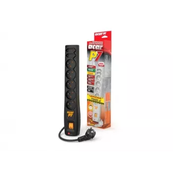 ACAR P7 power extension 1.5 m 7 AC outlet(s) Indoor Black