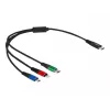 DeLOCK USB Charging Cable 3 in 1 USB Type-C Lightning Micro USB 30 cm