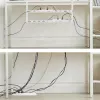 Under-desk cable organizer MACLEAN MC-102W — steel under-desk mount, adjustable length, fits 0.5–5 cm desks, load 5 kg, white