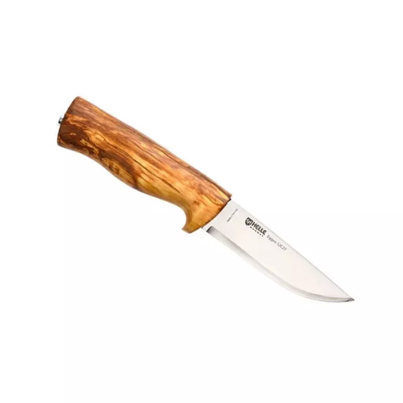 Fixed blade knife HELLE Eggen 12C27 — stainless steel handle, compact outdoor knife