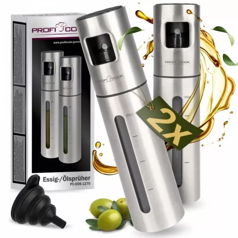 Oil and Vinegar Dispenser ProfiCook PC-EOS 1270 — 0.1 L Stainless Steel, Pump Sprayer