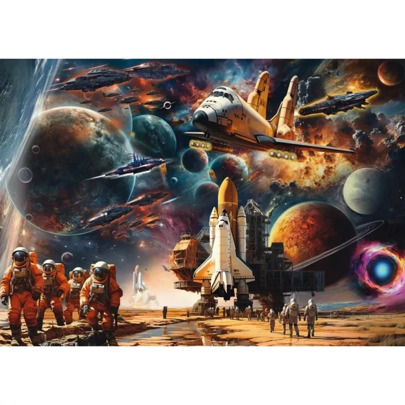 Jigsaw Puzzle schmidt spiele Michele Farella 1000 pieces — Space Travel illustration