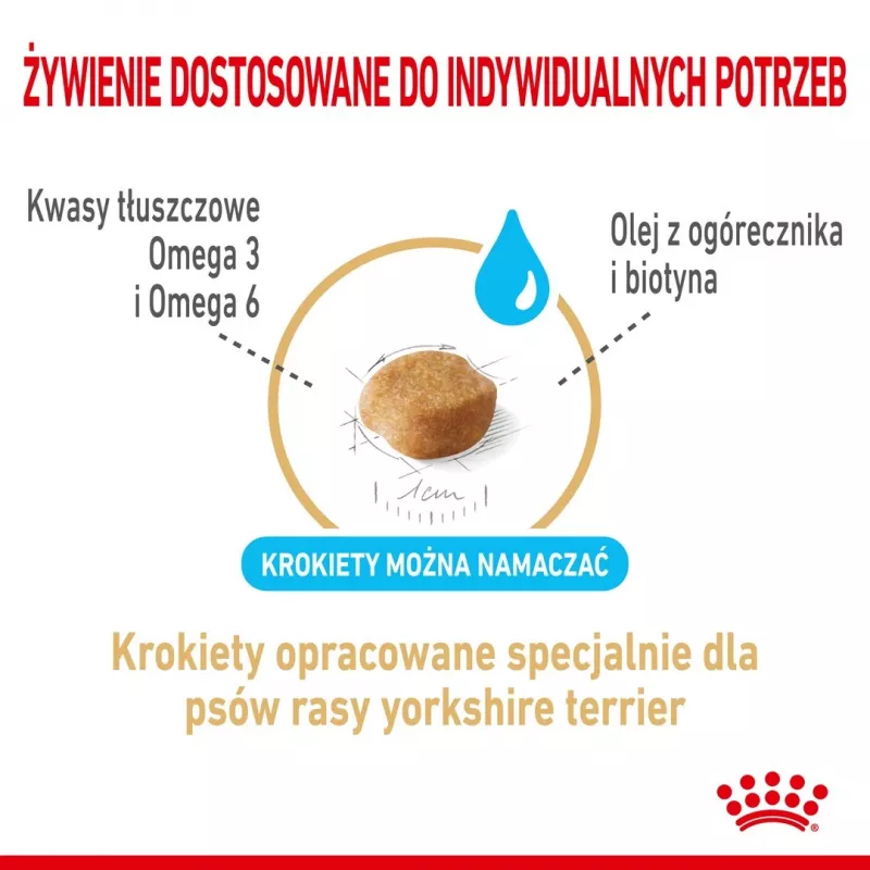 Dry dog food Royal Canin Yorkshire Terrier 8+ 3 kg — poultry, for senior Yorkshire Terriers, protein 29%, fat 18%