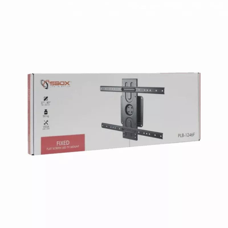 Sbox PLB-1246F Fixed Flat Screen LED TV Mount 37-70 50kg