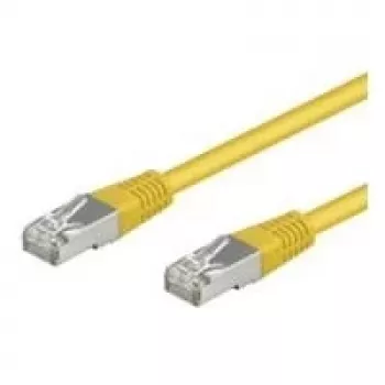 Wentronic Goobay CAT 5e Patch Cable, F/UTP, Yellow, 10 m - CCA Copper Mix (50178)