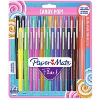 PAPER MATE fibre-tip pen Flair Candy Pop 24-Pack Blister M