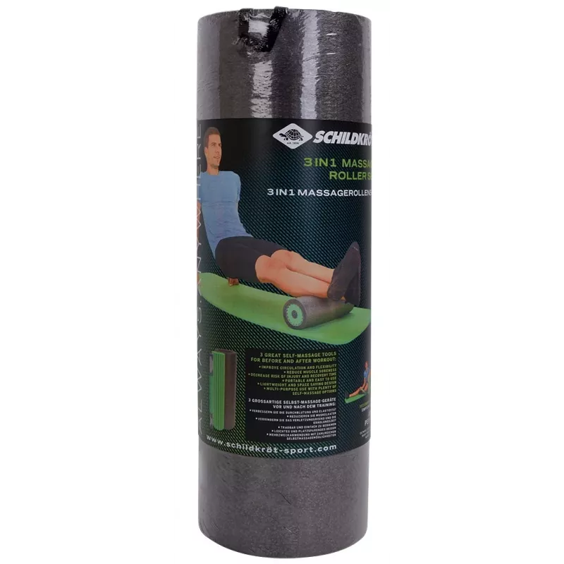 Schildkröt Fitness 3 in 1 Massage Roller Set Black, Green Foam 1 pc(s)