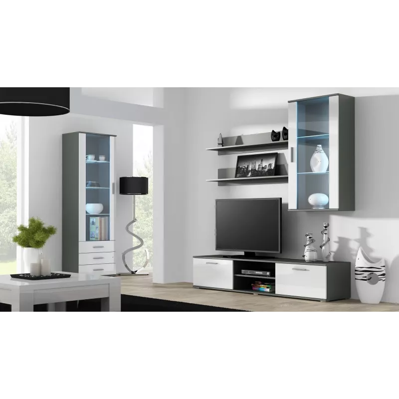 Cama TV stand SOHO 180 grey/white gloss