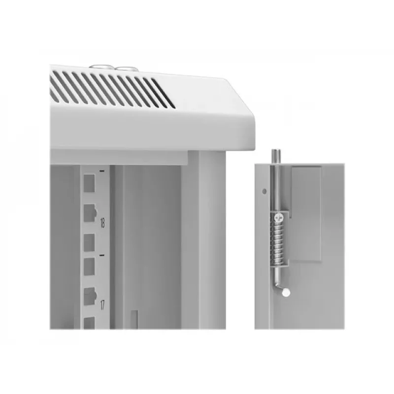 Wall mounted rack Netrack 019-180-645-021 Grey 18U