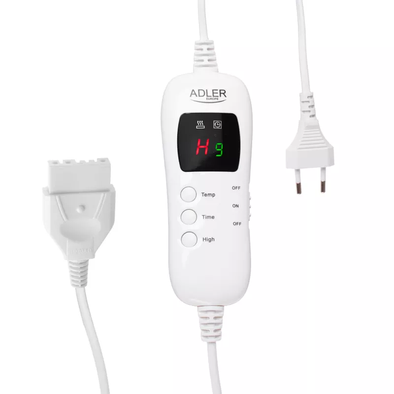 Electric blanket Adler AD 7443 160 x 180 cm — fleece, 7 heating levels, remote control, 120 W