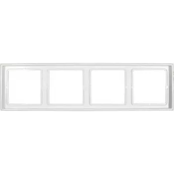 Wall plate / switch cover Jung LS 984 WW, white, duroplast, screwless, 81×294 mm