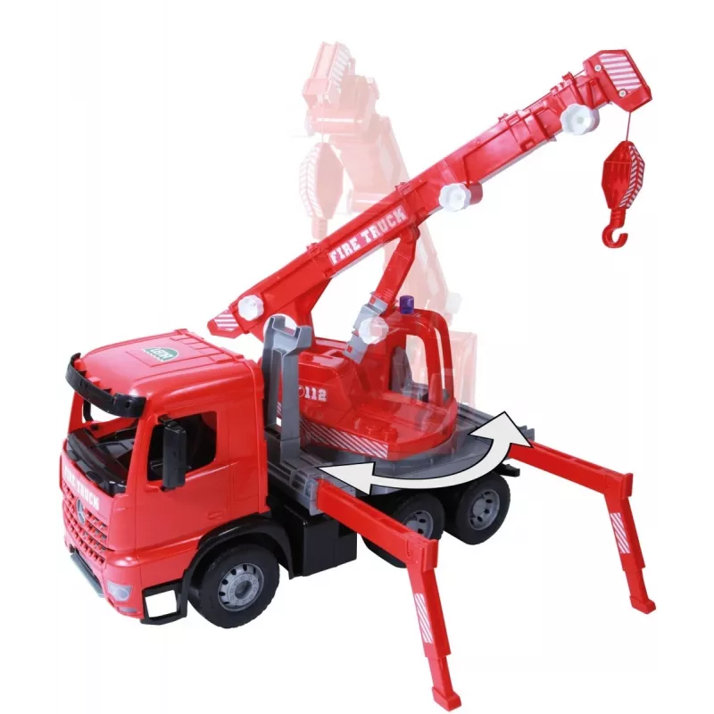 Mechanical toy crane truck Lena 02175EC, 70 cm, single brown cart