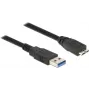 USB Cable DeLOCK 85076 USB 3.2 Gen 1 5m USB A Micro-USB B Black