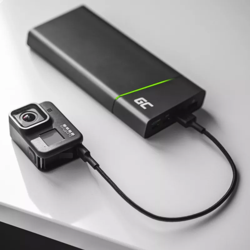 USB Cable Green Cell KABGC19 USB 2.0 2m USB A USB C Black