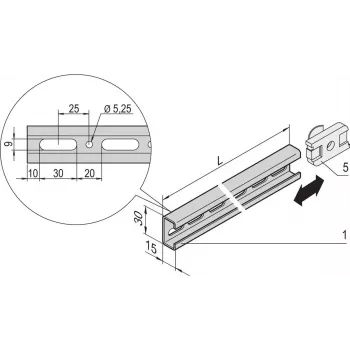 SCHROFF C-RAIL F.600W CABINET 450L 4X - Rack-Accessory (22114455)