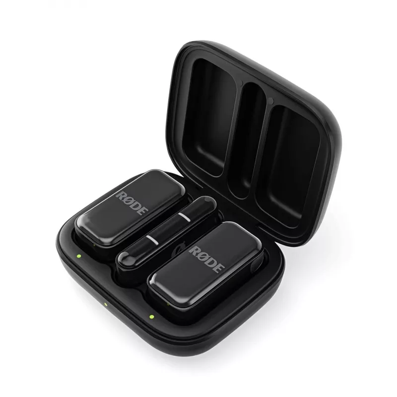 Wireless microphone system Rode Wireless Micro Lightning — omnidirectional, 48 kHz, 24-bit, 100 m range, 7 h battery