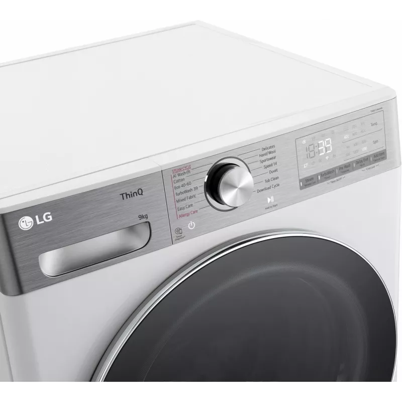 LG F2WR909P3W Washing machine, 9kg, 47.5cm, 1200RP