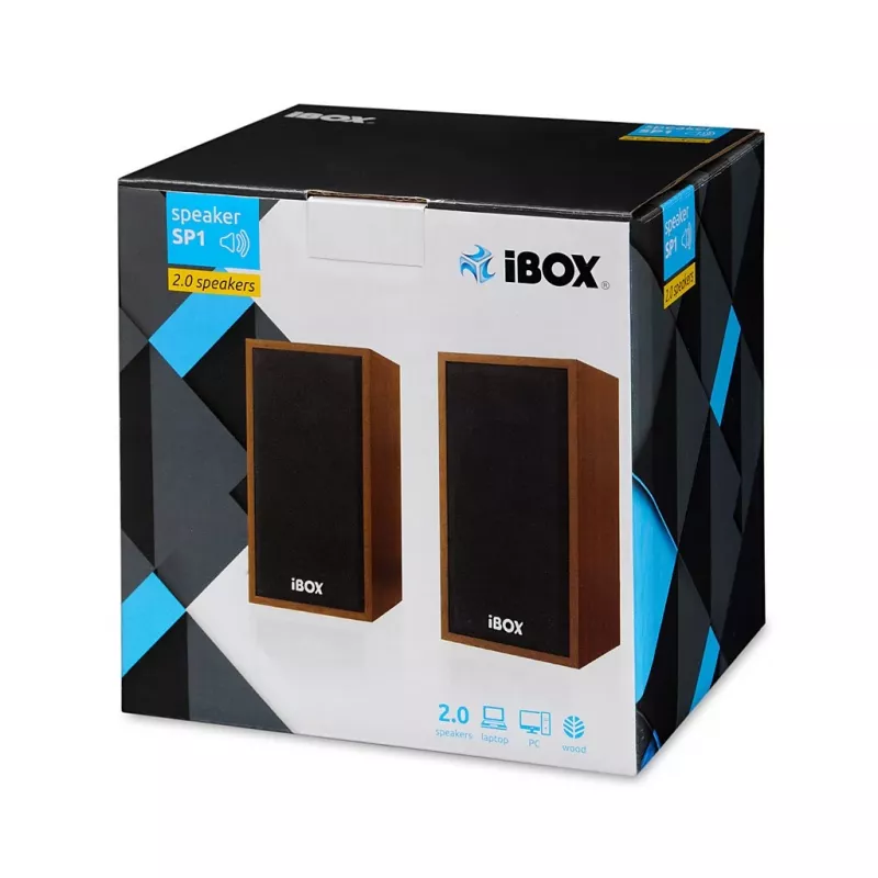Loudspeaker IBOX IGLSP1 wired 2.0 tabletop speaker 10 W Cherry