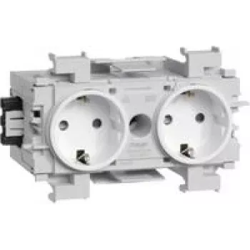 HAGER GS20019016 Socket Outlet 2-way Wago Steck/Klemmtechnik (GS20019016)