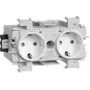 HAGER GS20019016 Socket Outlet 2-way Wago Steck/Klemmtechnik (GS20019016)