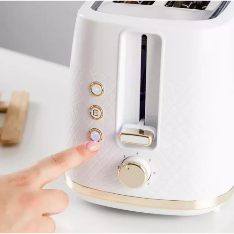 Toaster Taurus TO800P 2-slice 800 W White with Button and Rotary Controls