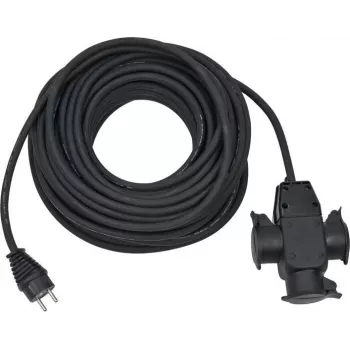 Power Extension Brennenstuhl 1167820301 25m 3 AC Outlets Outdoor Black