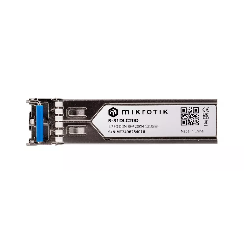Network transceiver module MikroTik S-31DLC20D SFP 1310 nm 1250 Mbit/s 20 km LC