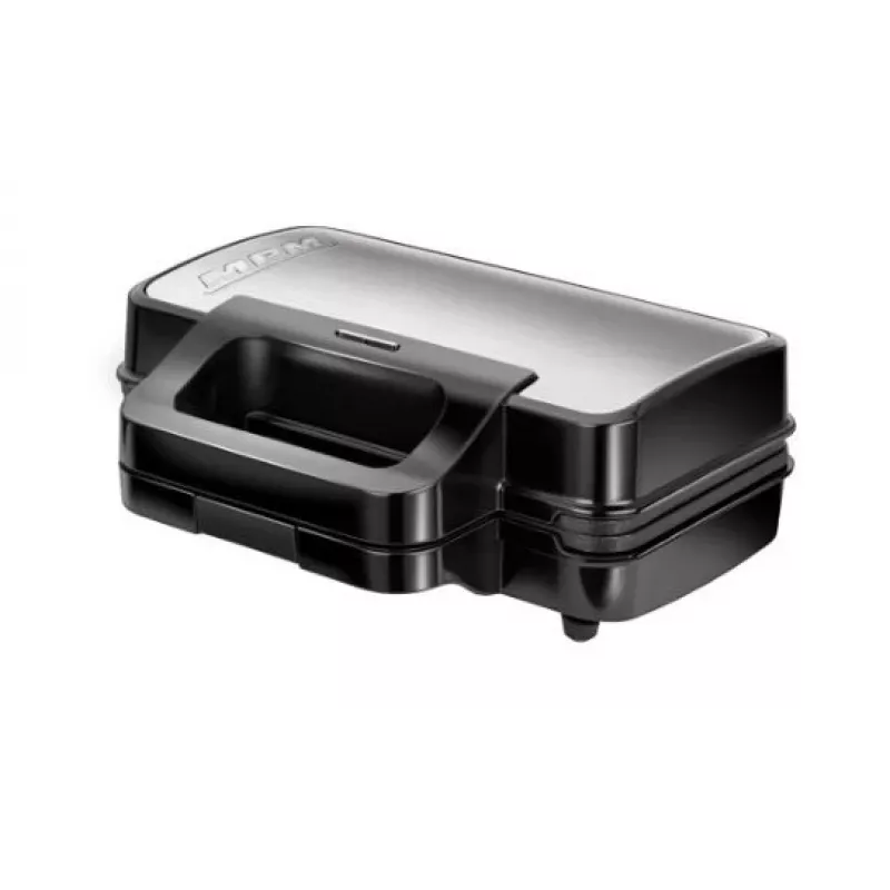 Sandwich maker MPM MPO-43M 3in1 1000W — multifunctional sandwich press for 4 sandwiches, grilling, toasting and waffles, black