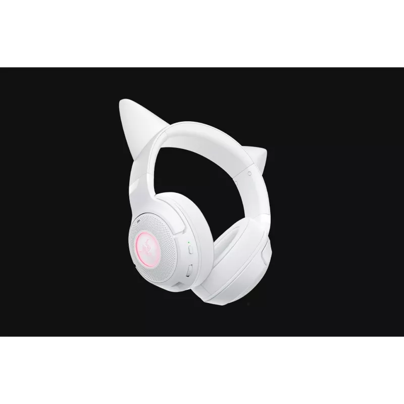 Wireless gaming headset Razer Kraken Kitty V2 BT White with Bluetooth, THX Spatial Audio, RGB lighting