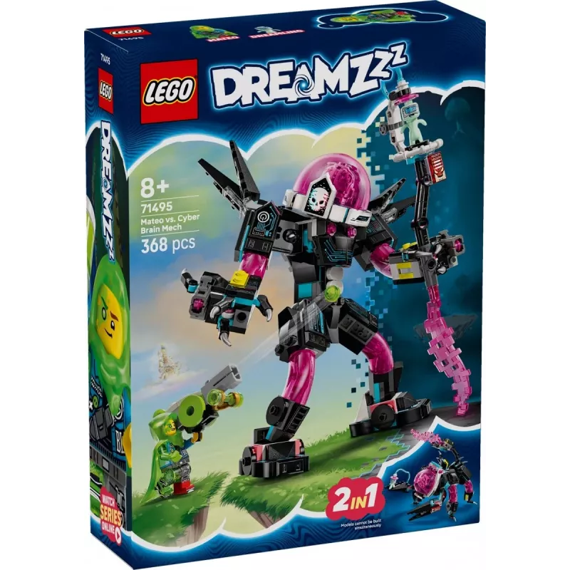 Construction toy LEGO 71495 Mateo vs. Cyberbrain Mech — playset with minifigures and buildable mech