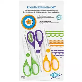 Scissors set WEDO 77 1933 stationery/craft scissors Universal Straight cut 160 mm, 3 pcs, multicolour