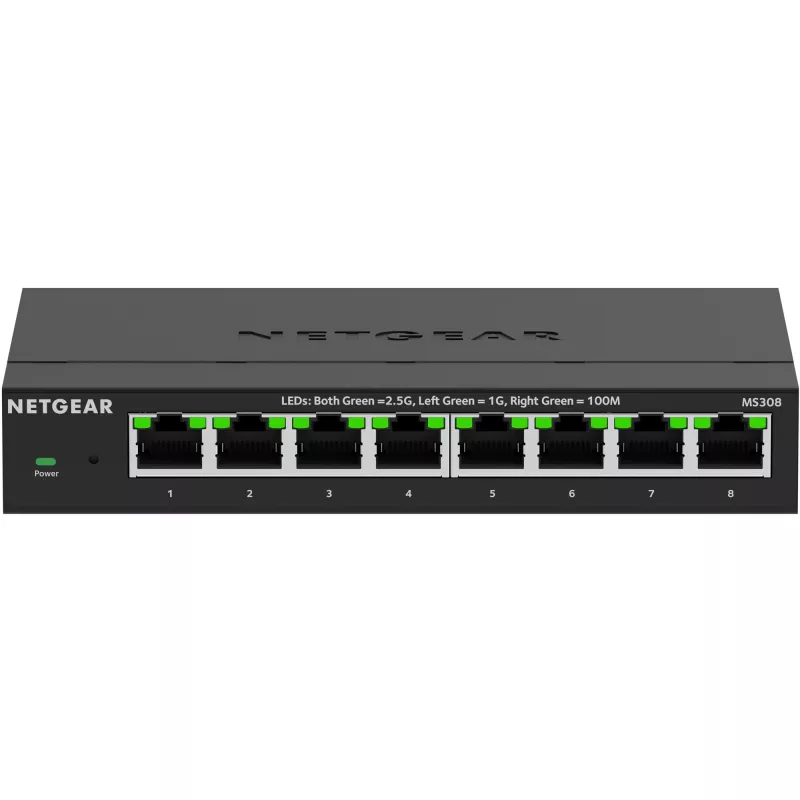 NETGEAR MS308 Unmanaged 2.5G Ethernet (100/1000/2500) Black