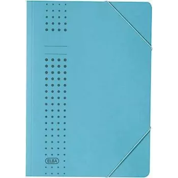 ELBA chic-elasticated folder cardboard, A4, Blue (33470 BL) (33470 BL)