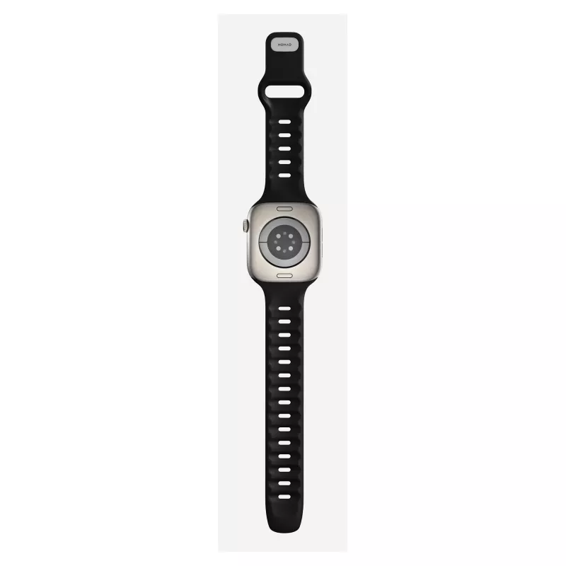 Watch band Nomad Tempo Band Black Rubber — 20 mm width, fits wrists 155–193 mm