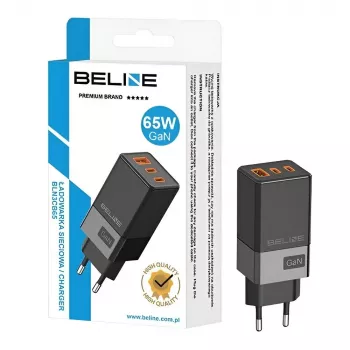 Charger Beline BELI02750 65W GaN with 2×USB-C and 1×USB-A