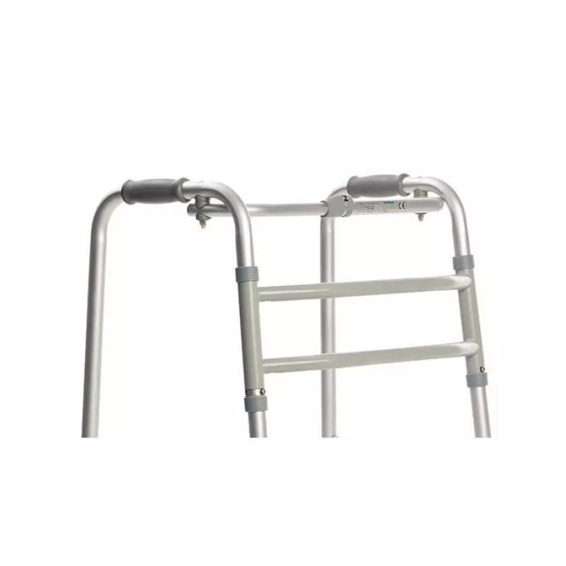 Walking frame VITEA CARE PPC013VC — 4-wheel aluminium rollator, adjustable height 81.5–91.5 cm, 8 cm wheels, width 550 mm, max user 110 kg