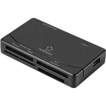 Renkforce RF-PCR-150 External USB 2.0 Card Reader, Black (RF-5152720)
