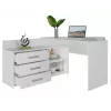 Corner Computer Desk Topeshop DANY BIEL KPL White Rectangular Particle Board