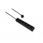 Power strip helos CLASSIC 6-socket, black, 1.5 m cable