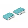DeLOCK Optical Fiber Coupler HD LC Hexaplex female to LC Hexaplex female aqua