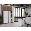 OLIV 2D CLOSED SHELVING UNIT, ANTHRACITE/WHITE SET