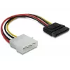 Power Cable SATA HDD DeLOCK B40160100 4pin male straight 0.12m