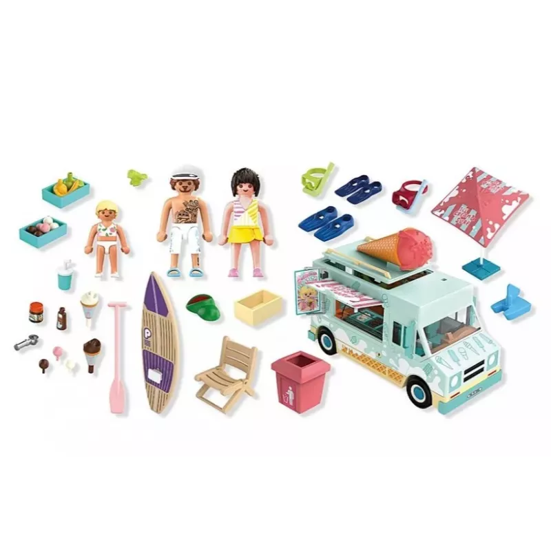 PLAYMOBIL Playset Ice Cream Van & Surf Shop 71904 with Figures
