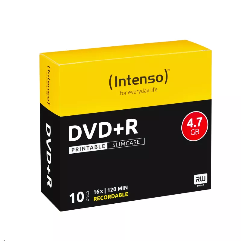 INTENSO DVD+R 4.7GB 16x Printable 10-pack Slimcase, 120 mm
