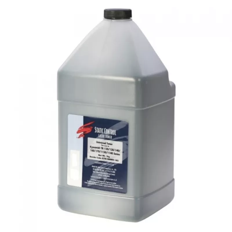Static Control Toner Powder for Kyocera Cartridges TK-18/TK-130/TK-140/TK-160, 1kg, Black