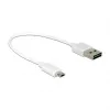 USB Cable DeLOCK 84805 USB 2.0 0.2m USB A Micro-USB B White
